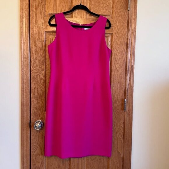 Jones Studio Separates Women's Pink Sleeveless Sheath Midi Dress 14 Workwear - Picture 1 of 4